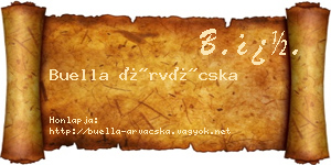 Buella Árvácska névjegykártya